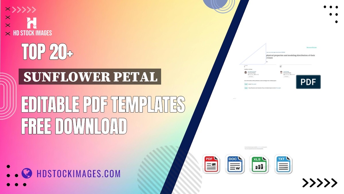 Top 20+ Sunflower Petal Editable PDF Templates Free Download