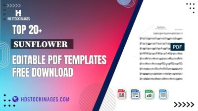 Top 20+ Sunflower   Editable PDF Templates Free Download