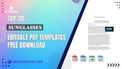 Top 20+ Sunglasses Editable PDF Templates Free Download