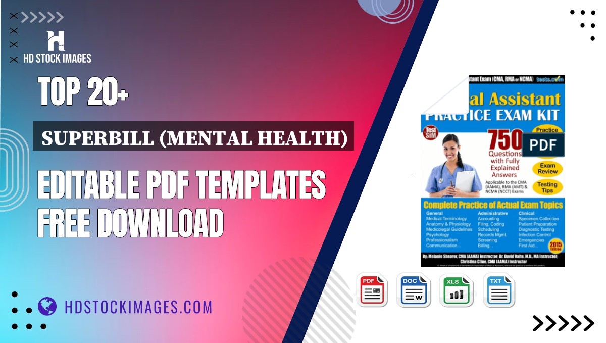 Top 20+ Superbill (mental Health) Editable PDF Templates Free Download