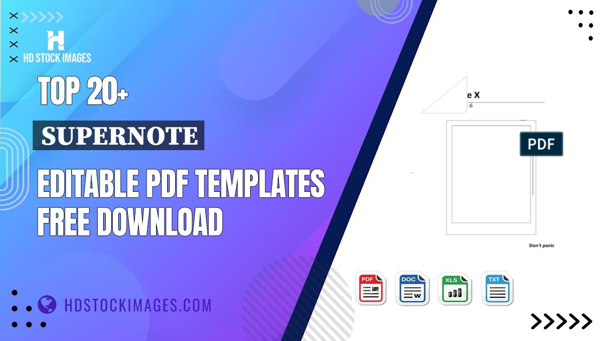 Top 20+ Supernote Editable PDF Templates Free Download