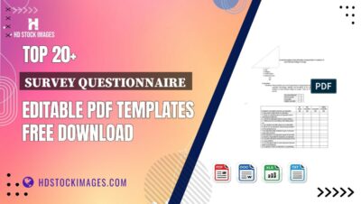 Top 20+ Survey Questionnaire  Editable PDF Templates Free Download