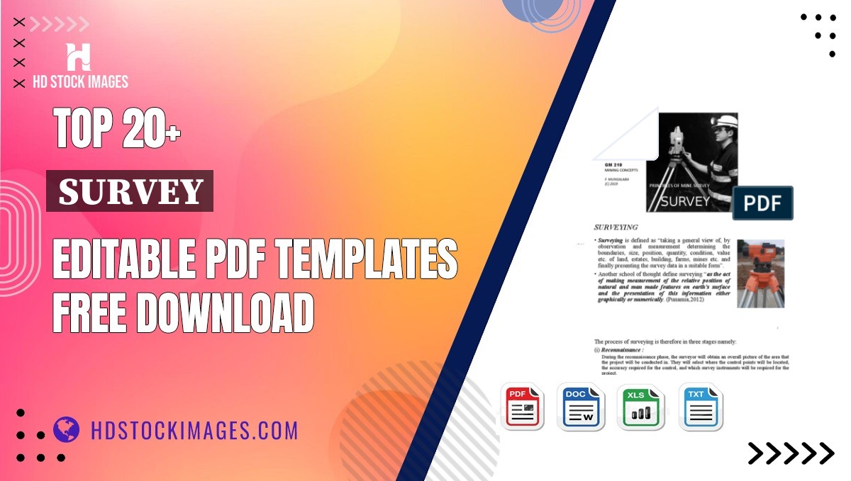 Top 20+ Survey Editable PDF Templates Free Download