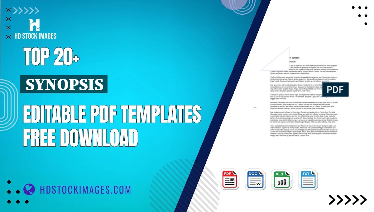 Top 20+ Synopsis Editable PDF Templates Free Download