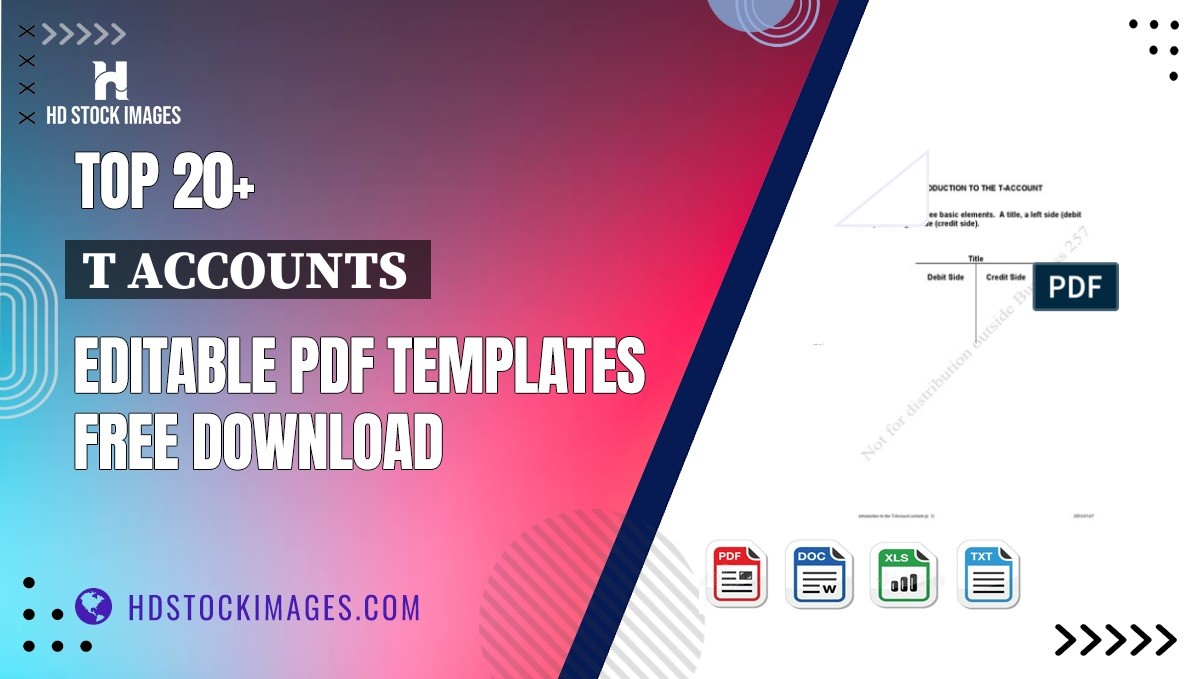 Top 20+ T Accounts  Editable PDF Templates Free Download