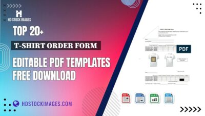 Top 20+ T-shirt Order Form  Editable PDF Templates Free Download