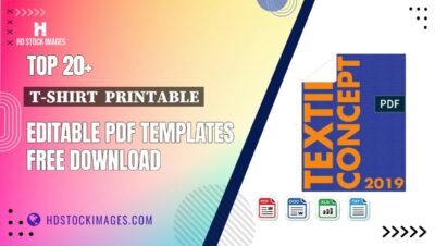 Top 20+ T-shirt  Printable Editable PDF Templates Free Download