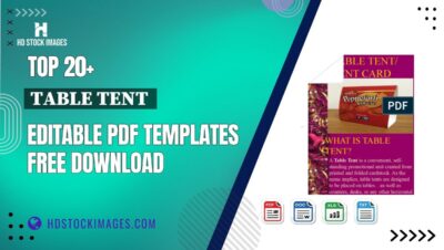 Top 20+ Table Tent  Editable PDF Templates Free Download