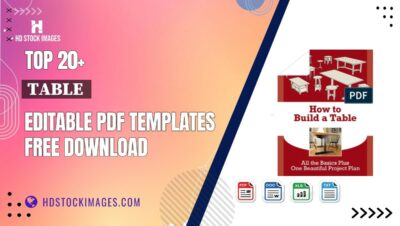 Top 20+ Table  Editable PDF Templates Free Download