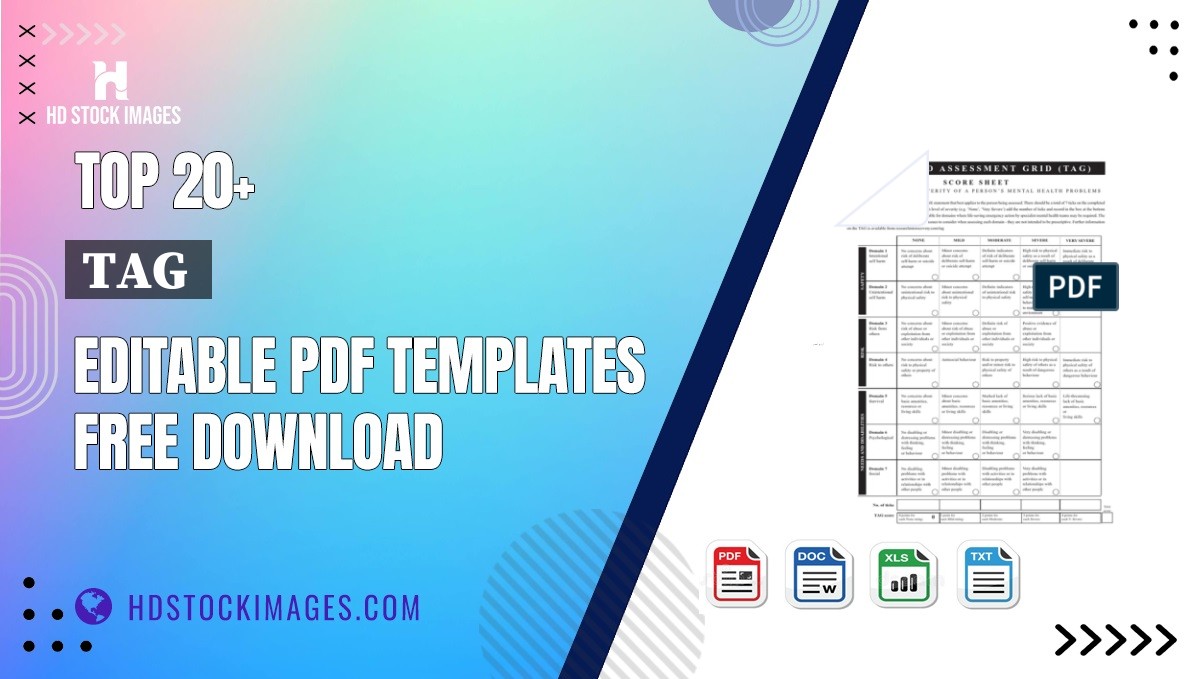 Top 20+ Tag  Editable PDF Templates Free Download