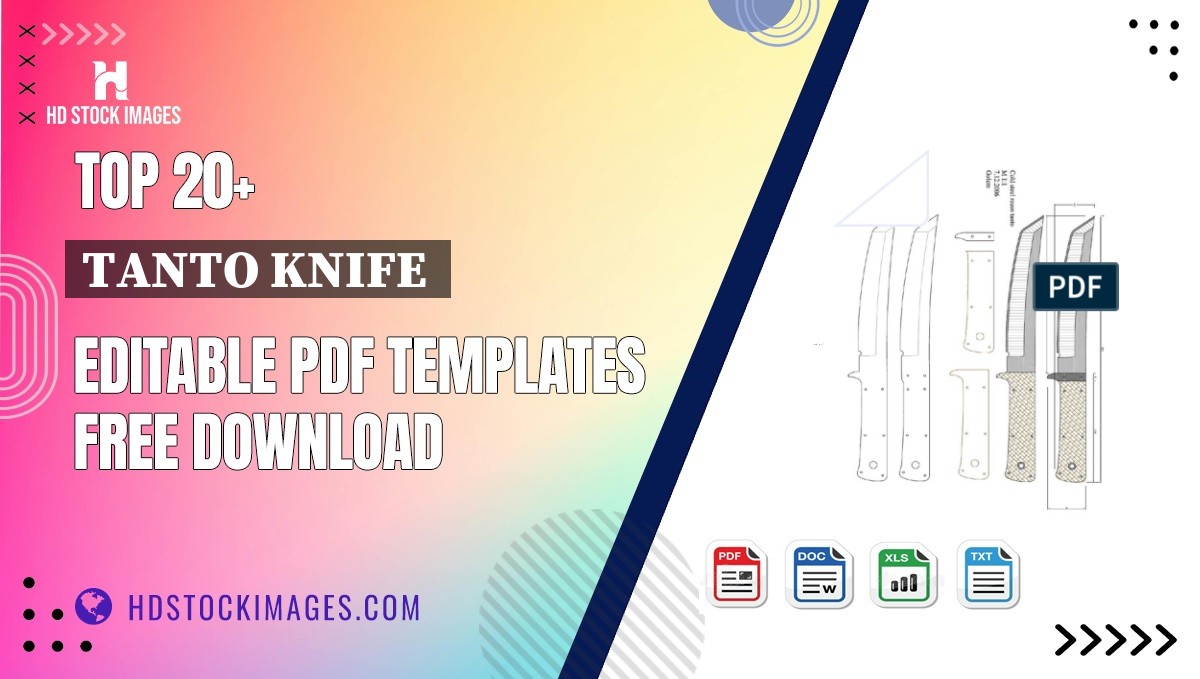 Top 20+ Tanto Knife  Editable PDF Templates Free Download