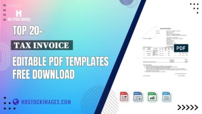 Top 20+ Tax Invoice  Editable PDF Templates Free Download