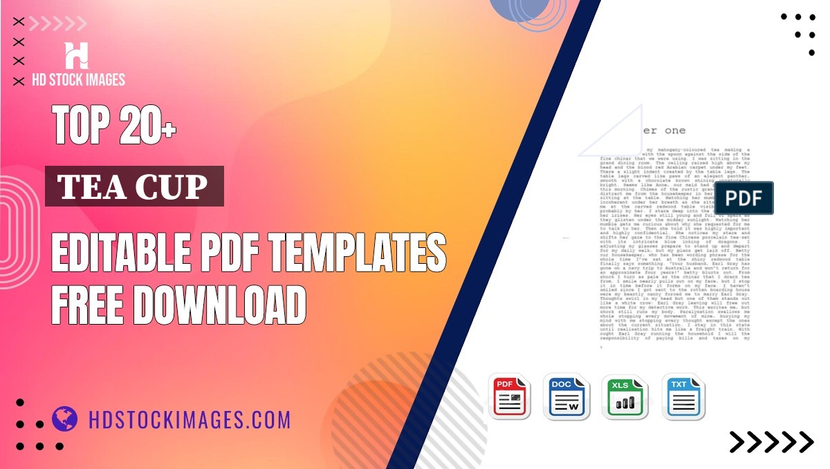 Top 20+ Tea Cup  Editable PDF Templates Free Download