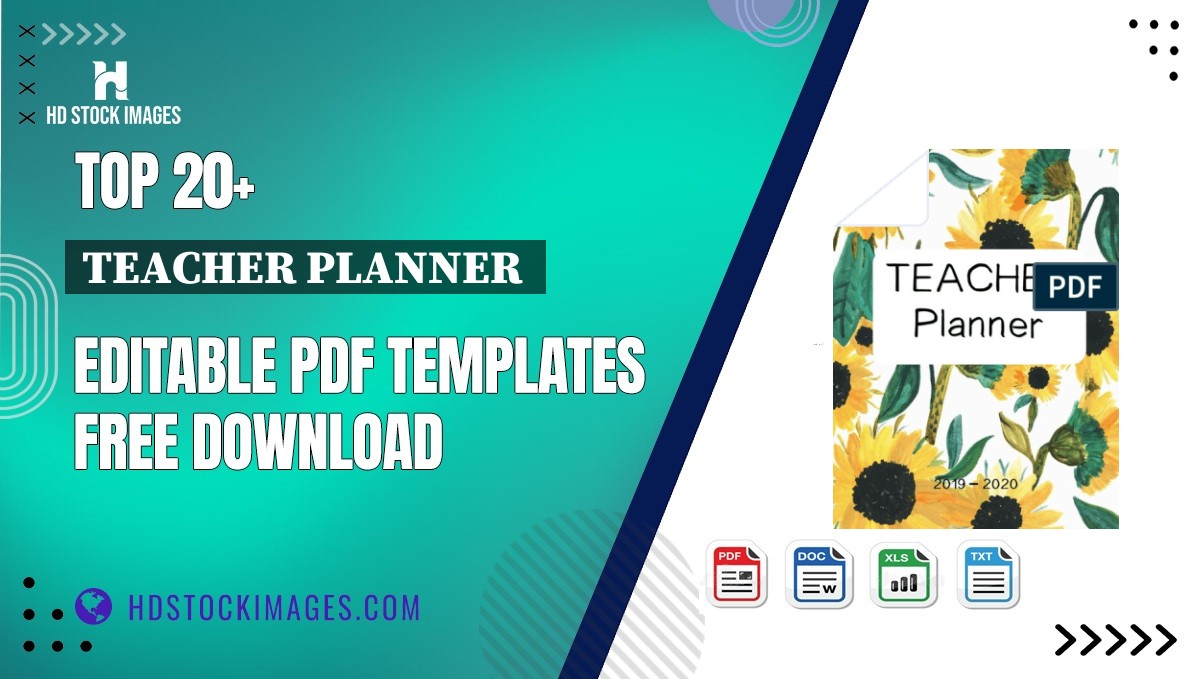 Top 20+ Teacher Planner  Editable PDF Templates Free Download