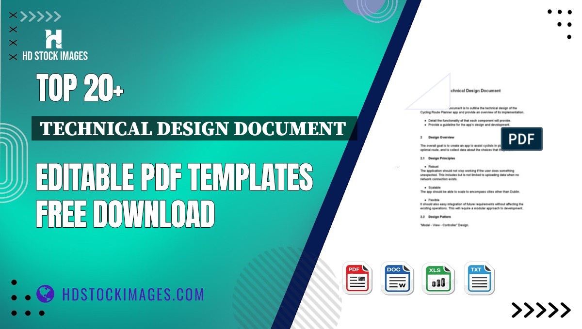 Top 20+ Technical Design Document  Editable PDF Templates Free Download