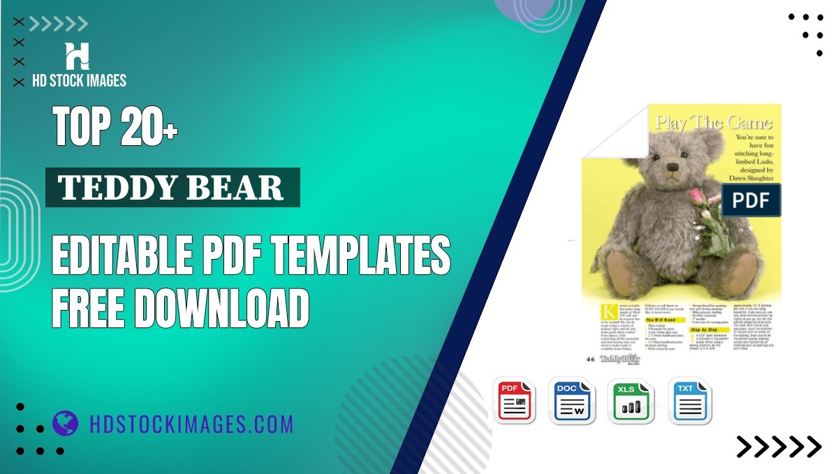 Top 20+ Teddy Bear  Editable PDF Templates Free Download