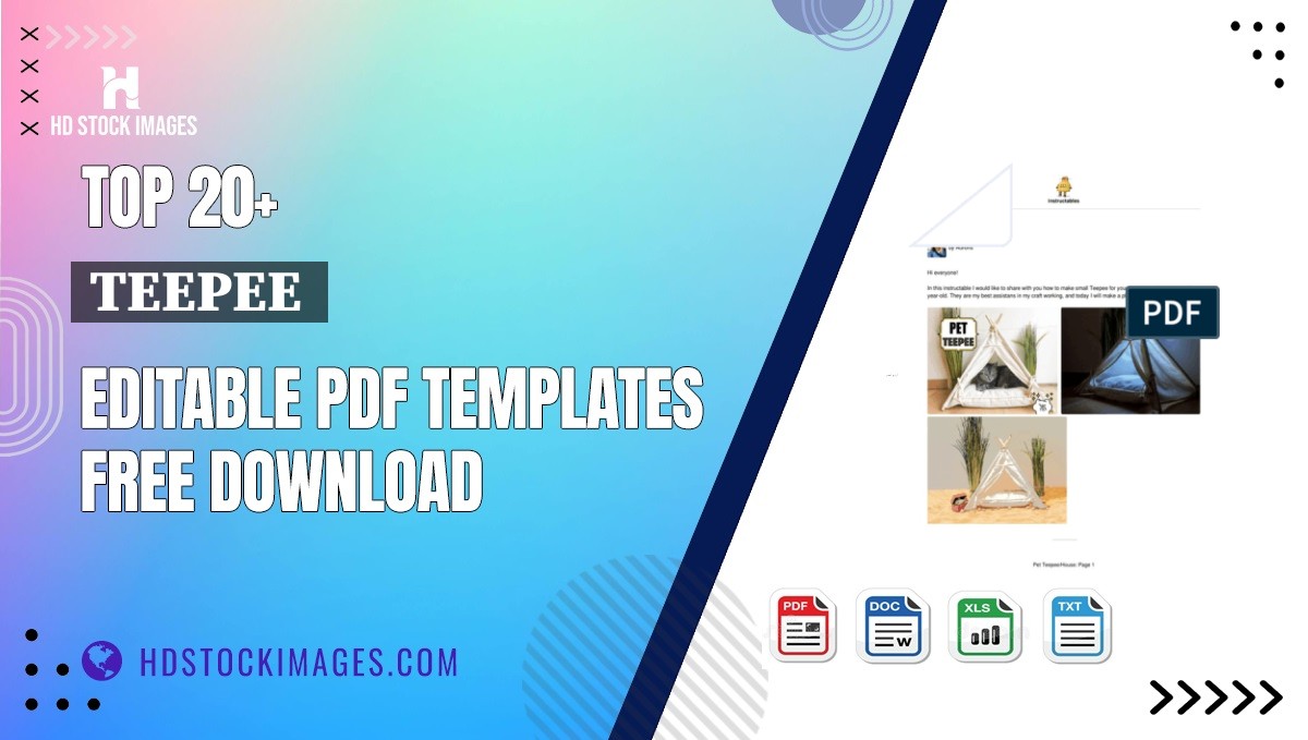 Top 20+ Teepee  Editable PDF Templates Free Download