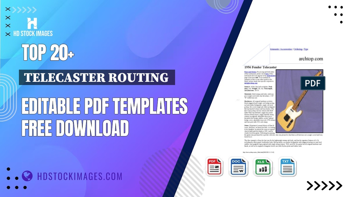 Top 20+ Telecaster Routing  Editable PDF Templates Free Download