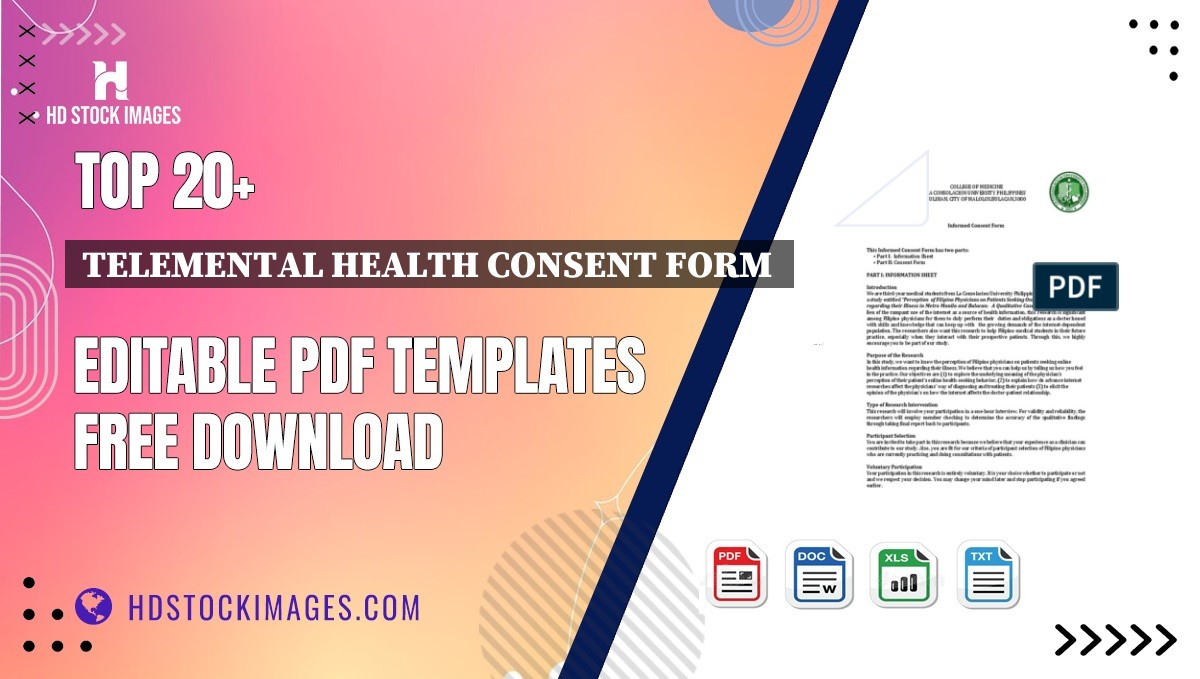 Top 20+ Telemental Health Consent Form  Editable PDF Templates Free Download