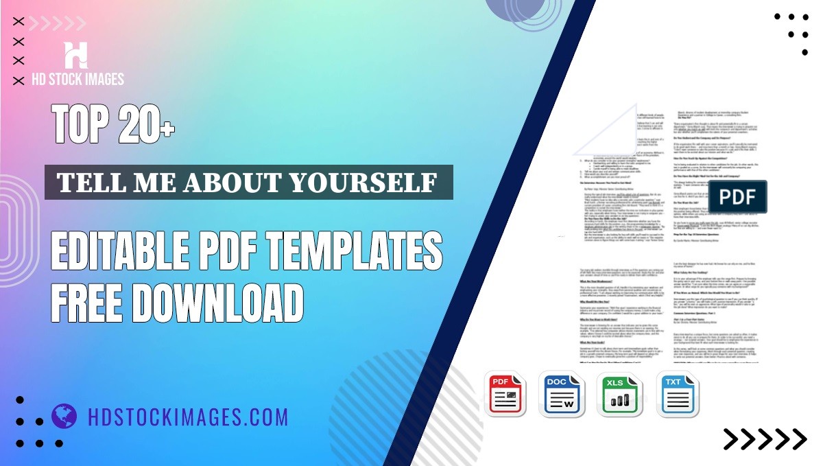 Top 20+ Tell Me About Yourself  Editable PDF Templates Free Download