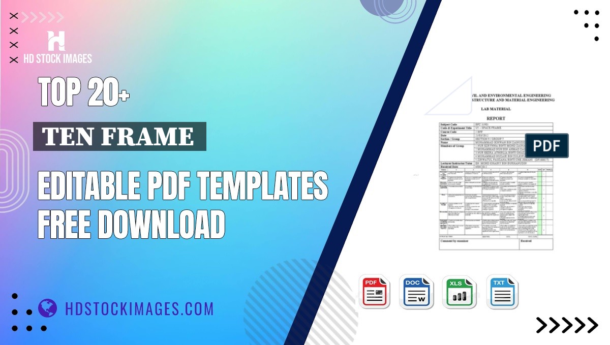 Top 20+ Ten Frame  Editable PDF Templates Free Download