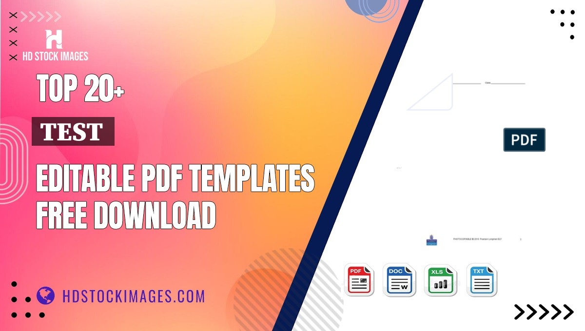 Top 20+ Test  Editable PDF Templates Free Download