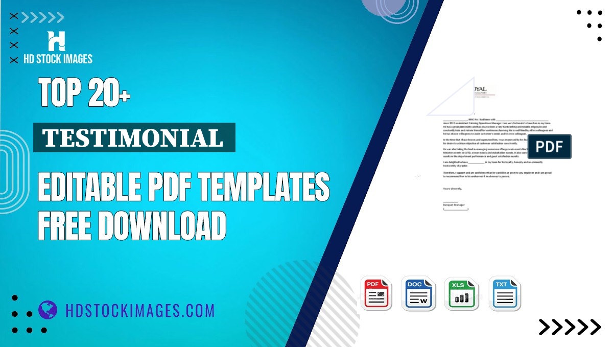 Top 20+ Testimonial  Editable PDF Templates Free Download