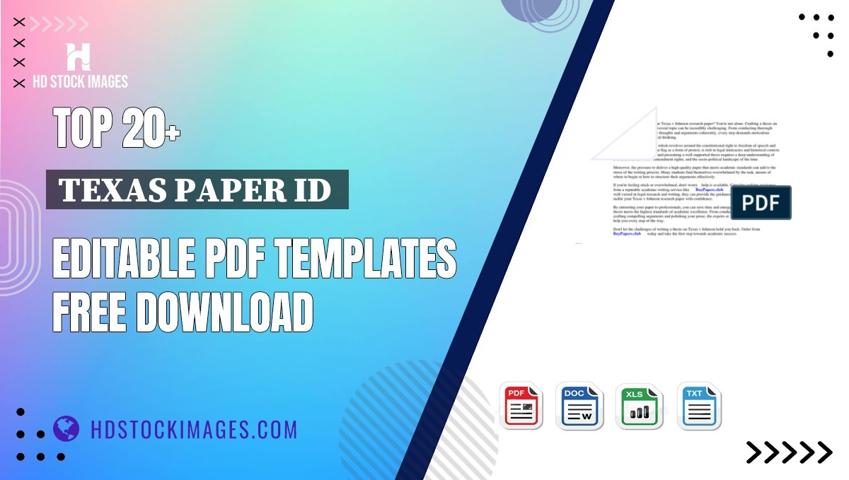 Top 20+ Texas Paper Id  Editable PDF Templates Free Download