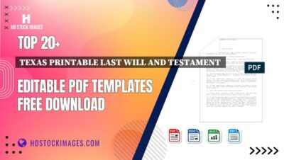 Top 20+ Texas Printable Last Will And Testament Editable PDF Templates Free Download