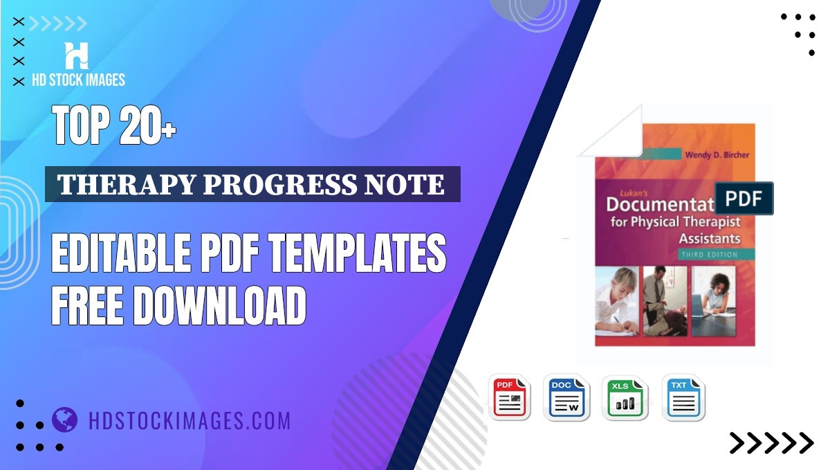 Top 20+ Therapy Progress Note  Editable PDF Templates Free Download