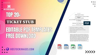 Top 20+ Ticket Stub  Editable PDF Templates Free Download