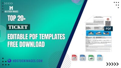 Top 20+ Ticket  Editable PDF Templates Free Download