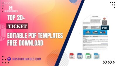 Top 20+ Ticket Editable PDF Templates Free Download