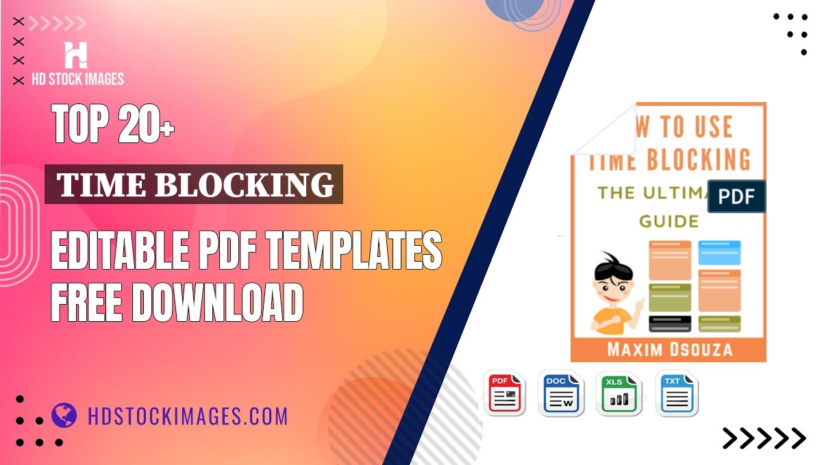 Top 20+ Time Blocking Editable PDF Templates Free Download