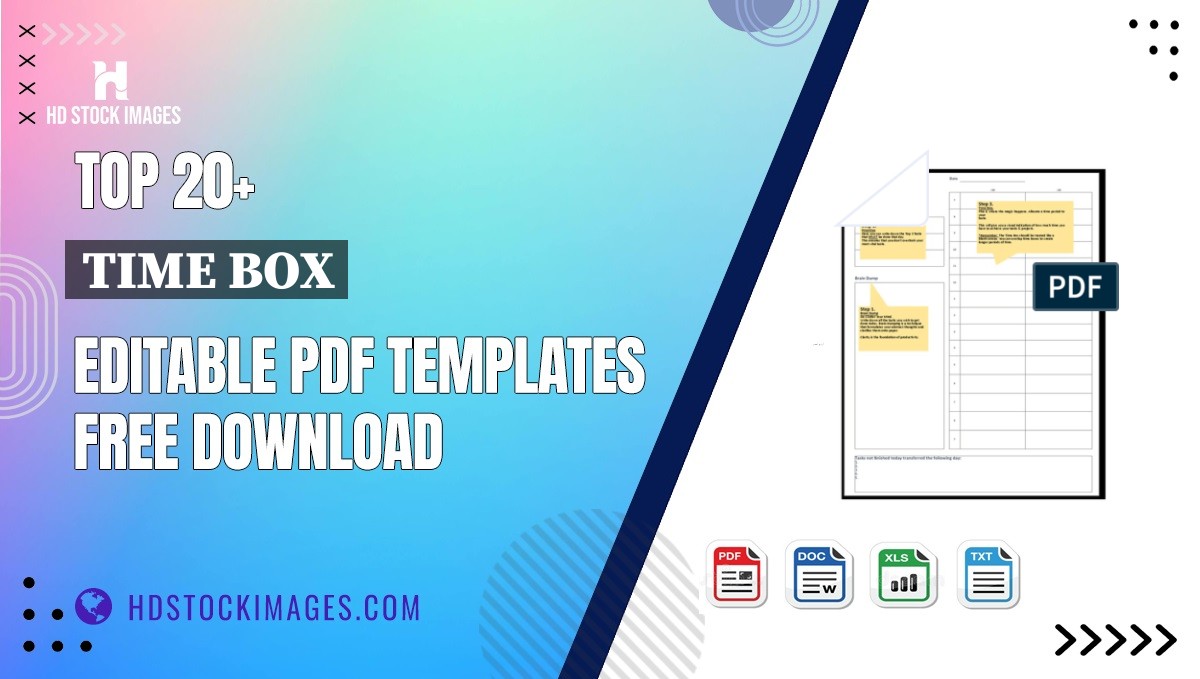 Top 20+ Time Box Editable PDF Templates Free Download