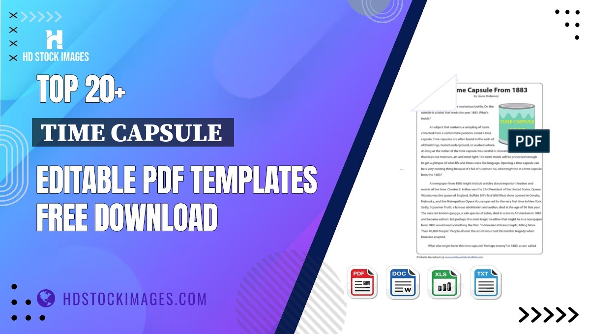 Top 20+ Time Capsule  Editable PDF Templates Free Download