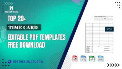 Top 20+ Time Card   Editable PDF Templates Free Download