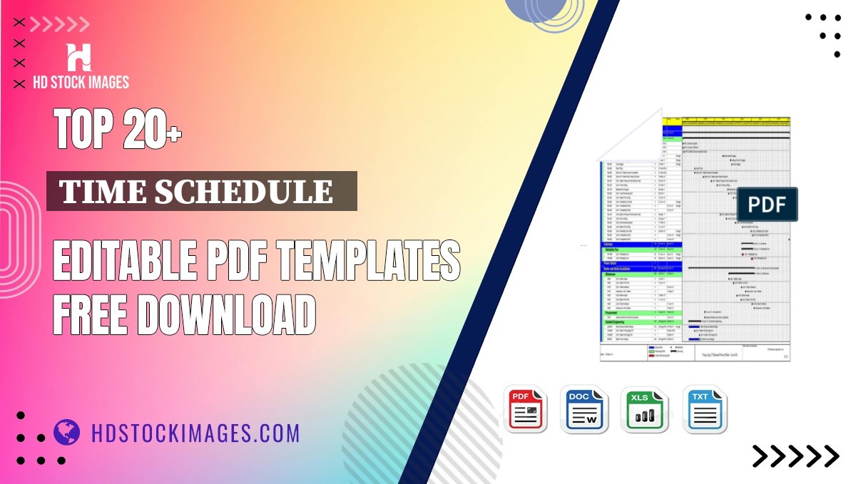 Top 20+ Time Schedule   Editable PDF Templates Free Download