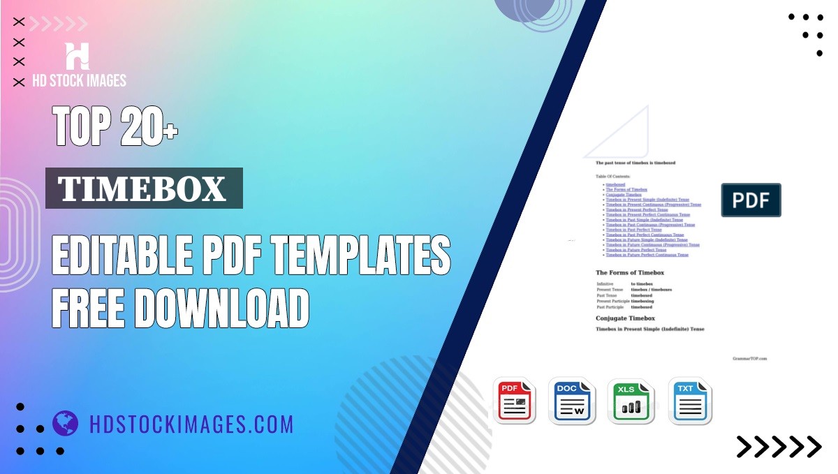 Top 20+ Timebox  Editable PDF Templates Free Download