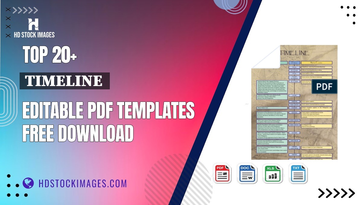 Top 20+ Timeline  Editable PDF Templates Free Download