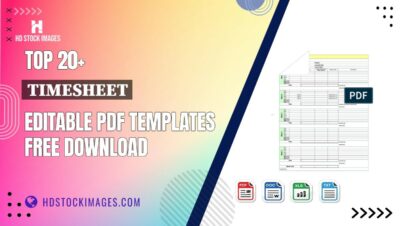 Top 20+ Timesheet Editable PDF Templates Free Download