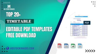 Top 20+ Timetable   Editable PDF Templates Free Download