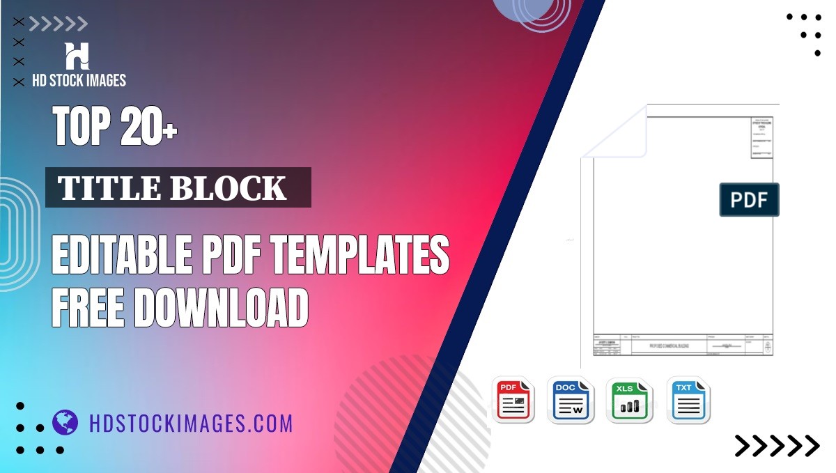 Top 20+ Title Block   Editable PDF Templates Free Download