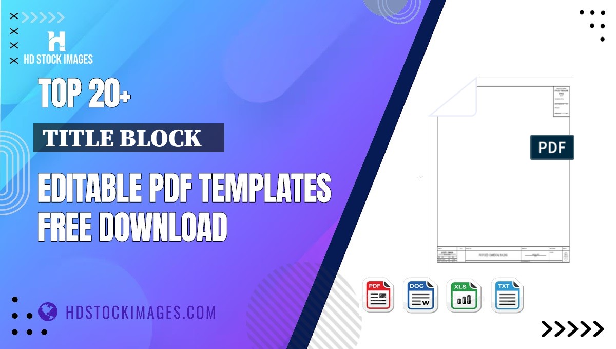 Top 20+ Title Block    Editable PDF Templates Free Download