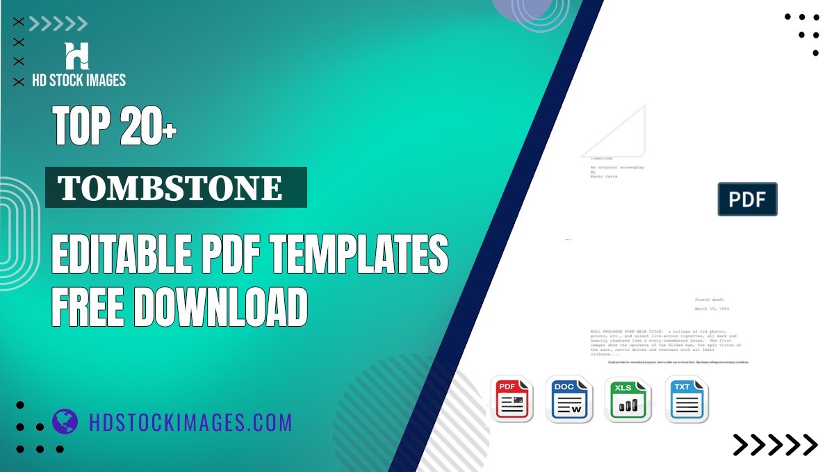 Top 20+ Tombstone   Editable PDF Templates Free Download