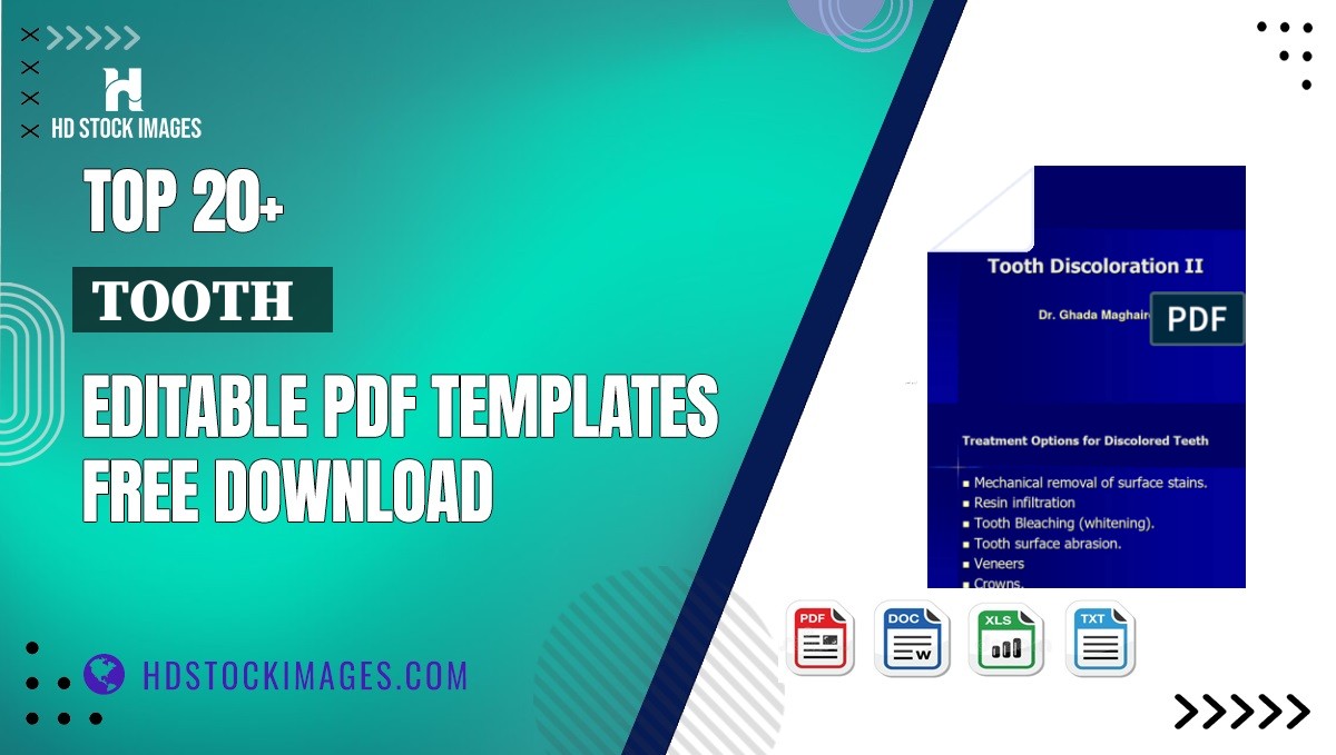 Top 20+ Tooth   Editable PDF Templates Free Download