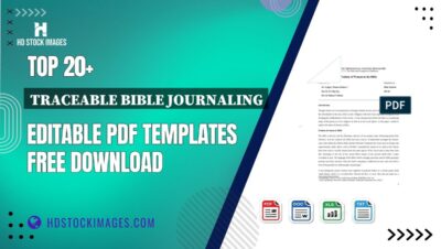 Top 20+ Traceable Bible Journaling Editable PDF Templates Free Download