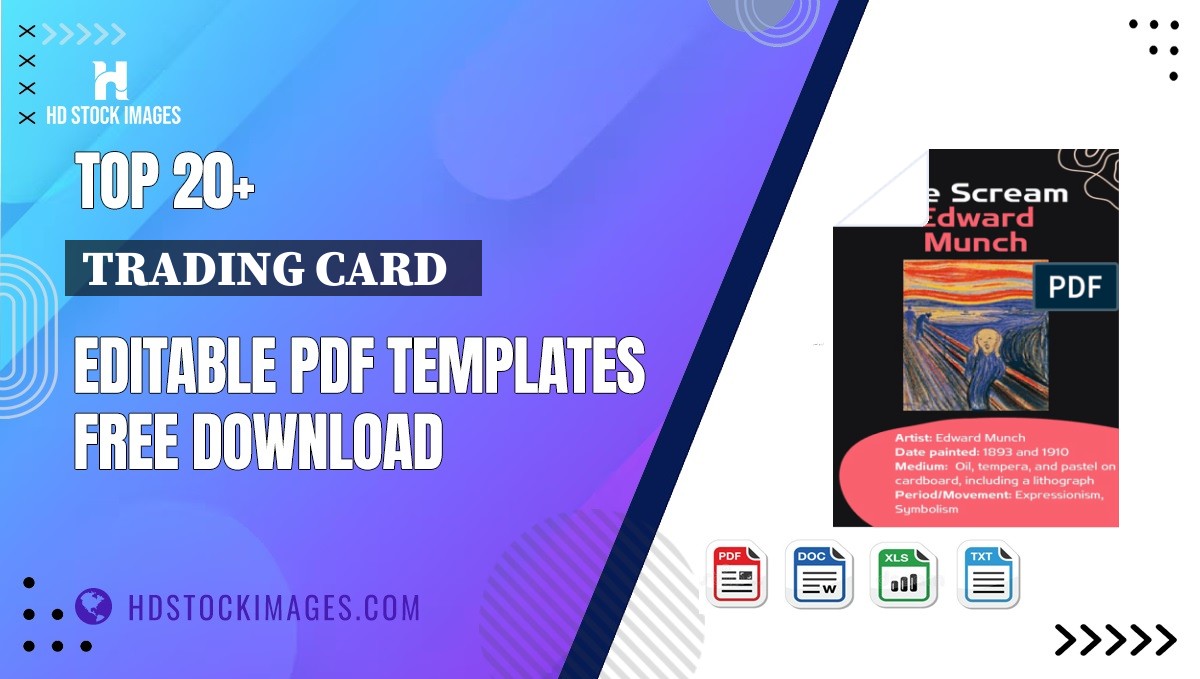 Top 20+ Trading Card   Editable PDF Templates Free Download