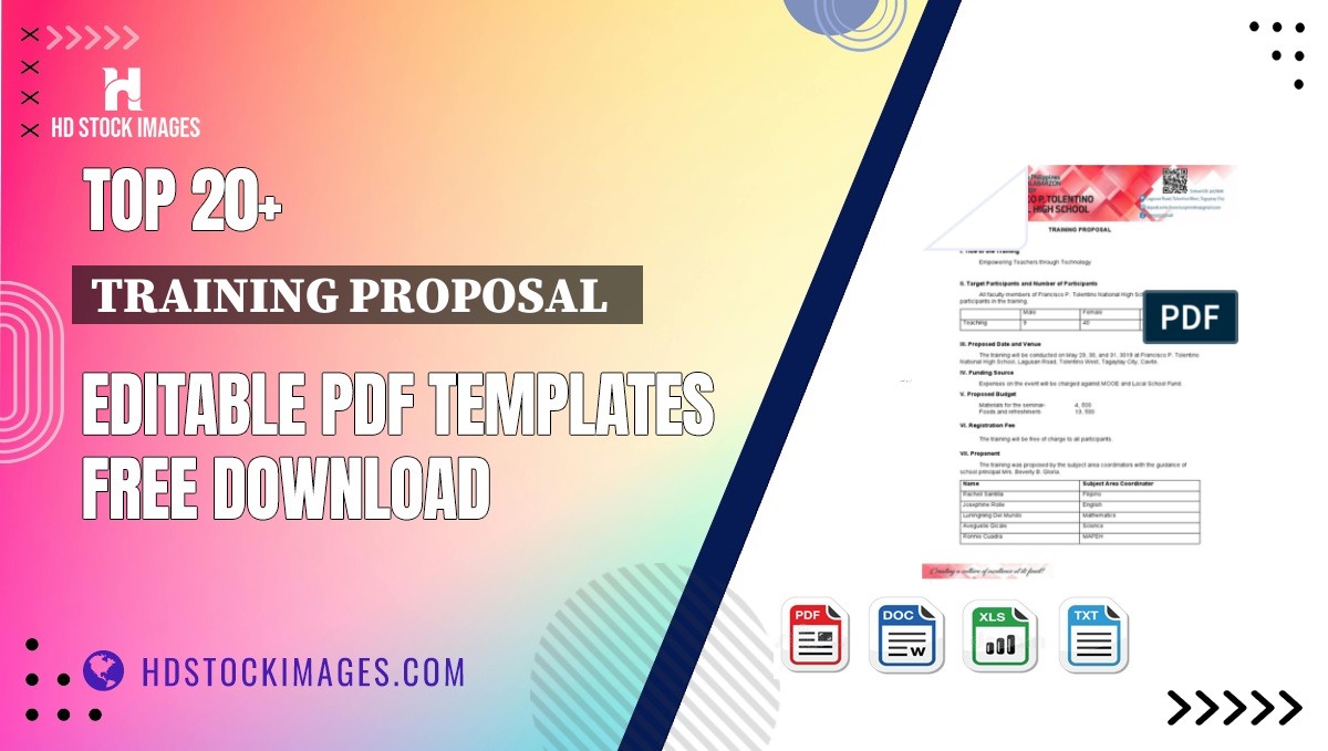 Top 20+ Training Proposal   Editable PDF Templates Free Download