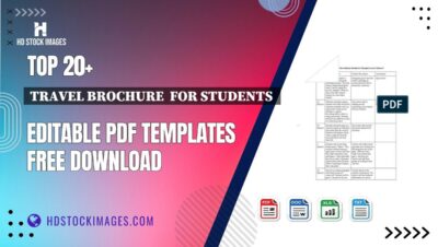 Top 20+ Travel Brochure For Students Editable PDF Templates Free Download